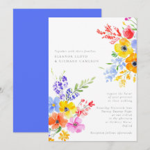 Casamento Floral Bright & Bold Watercolor