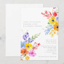 Casamento Floral Bright & Bold Watercolor