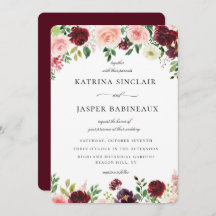 Casamento Floral Burgundy Blush