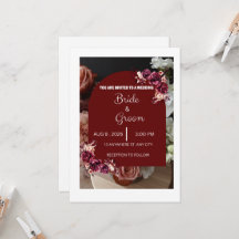Casamento Floral Burgundy Elegante Moderno