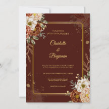 Casamento Floral Burgundy Real Elegante