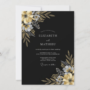 Convites Casamento Floral Capricho Ouro Preto