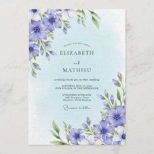 Convites Casamento Floral Caprichoso de Vinca