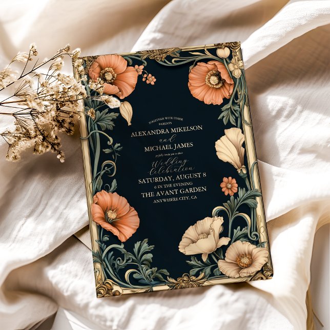 Convites Casamento Floral Caprichoso Real Vitoriano (Criador carregado)