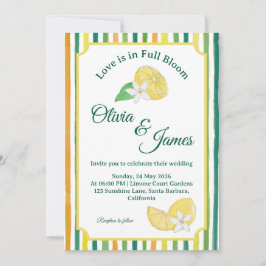 Convites Casamento Floral Chic de Limão e Lima