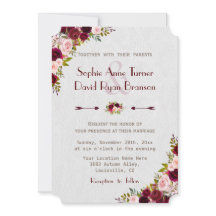 Casamento Floral Chic Rustic Burgundy Marsala
