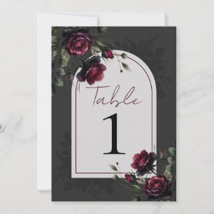 Convites Casamento Floral Cinza Sombrio Rosas Vermelhas de 