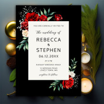 Casamento Floral Clássico da Rosa vermelha Moderna