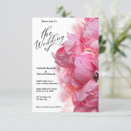 Convites Casamento Floral Clássico de Rosas claro