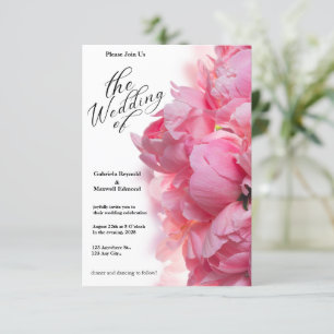 Convites Casamento Floral Clássico de Rosas claro