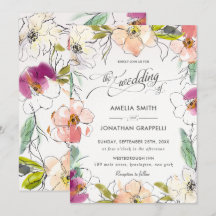 Casamento Floral Clássico Moderno Elegante De Aqua