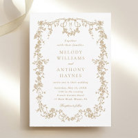 Casamento Floral Clássico Vitoriano Francês Dourad