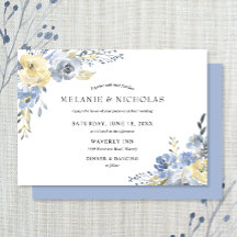 Casamento floral com cor de água azul-poeirenta