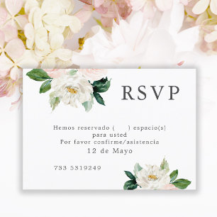 Convites Casamento Floral com Cor de Água Rosa Esbranquiçad