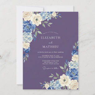 Convites Casamento Floral com Toques de Pintura em Tonalida