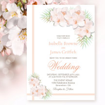 Casamento Floral Cor-de-Rosa Esmagada Elegante