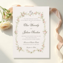 Casamento Floral Cor-de-Rosa Etéreo Jardim Vintage