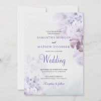 Casamento floral cor-de-rosa poeirento e roxo maci