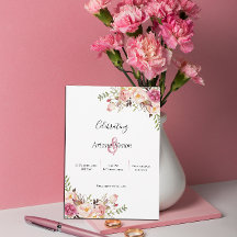 Casamento Floral Cor-de-Rosa Simples