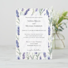 Convites Casamento Floral da Lavanda Romântica
