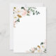 Convites Casamento Floral da Magnolia Branca Dourada e Rosa (Verso)