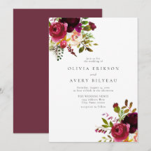 Casamento Floral da Maroon Marsala