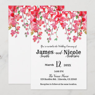 Convites Casamento Floral da Orquídea primavera