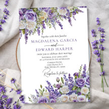Casamento Floral das Rosas de Lavanda Roxo-Elegant