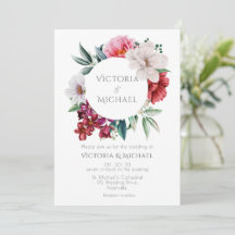 Casamento Floral de Aquarela bonito
