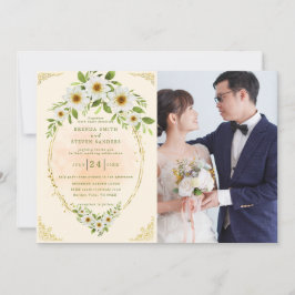Convites Casamento Floral de Aquarela de Jardim de Verão