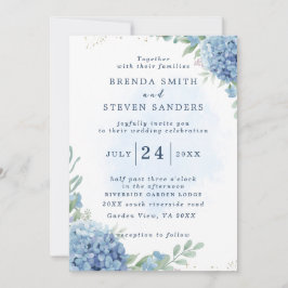 Convites Casamento Floral de Aquarela de Jardim de Verão
