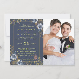 Convites Casamento Floral de Aquarela de Jardim de Verão