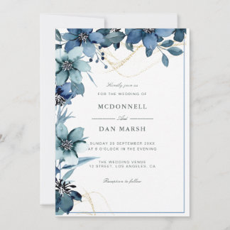 Convites Casamento Floral de Aquarela de Jardim de Verão