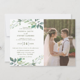 Convites Casamento Floral de Aquarela de Jardim de Verão
