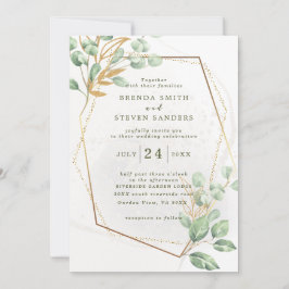 Convites Casamento Floral de Aquarela de Jardim de Verão