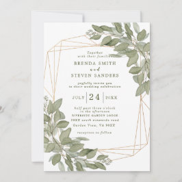 Convites Casamento Floral de Aquarela de Jardim de Verão