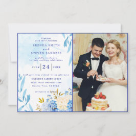 Convites Casamento Floral de Aquarela de Jardim de Verão
