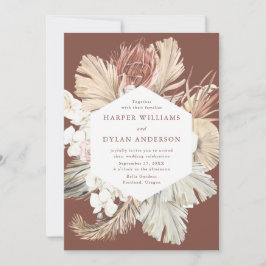 Convites Casamento Floral de Aquarela Tropical