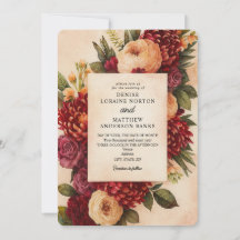 Casamento Floral de Aquarelas Blush Burgundy