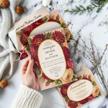 Casamento Floral de Aquarelas Blush Burgundy