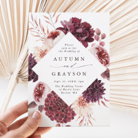 Casamento Floral de Autumn Romance Watercolor