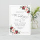 Convites Casamento Floral de Blush Burgundy Moderno Elegant (Em pé/Frente)