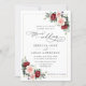 Convites Casamento Floral de Blush Burgundy Moderno Elegant (Frente)