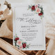 Convites Casamento Floral de Blush Burgundy Moderno Elegant (Criador carregado)