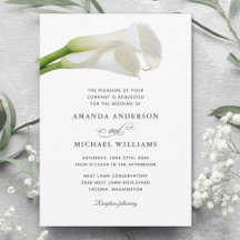 Casamento Floral de Branco Calla Lily Watercolor