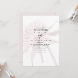 Convites Casamento Floral de Champanhe Rosa-Mudado