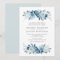 Casamento floral de cor azul-clara