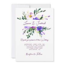 Casamento floral de cor-de-água rosa e roxa