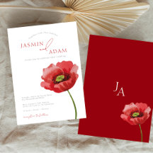 Casamento Floral de Crimson Red Poppy