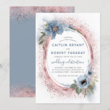Casamento Floral de Dusty Blue e Rosa Dourado